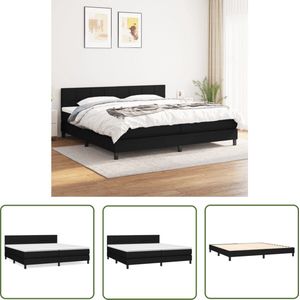 The Living Store Boxspringbed - Pocketvering Matras - Middelharde Ondersteuning - Huidvriendelijk Topmatras - 203x200x78/88 cm