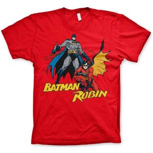 DC Comics Batman Heren Tshirt -S- Batman & Robin Rood