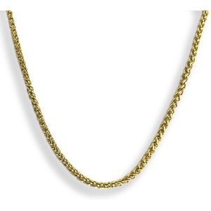 Futuro Jewellery - Wheat - gouden ketting - 18 karaat goud verguld - roestvrij staal - 5 mm - dames - heren