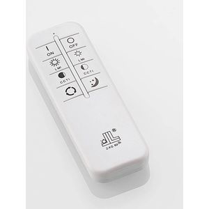 Lindby - LED plafondlamp- met dimmer - 1licht - staal, kunststof, kristal - H: 6.5 cm - wit, chroom - Inclusief lichtbron