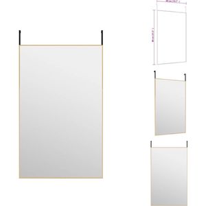 vidaXL Deurspiegel Goud 50x80cm - Stevig aluminium frame - Spiegel