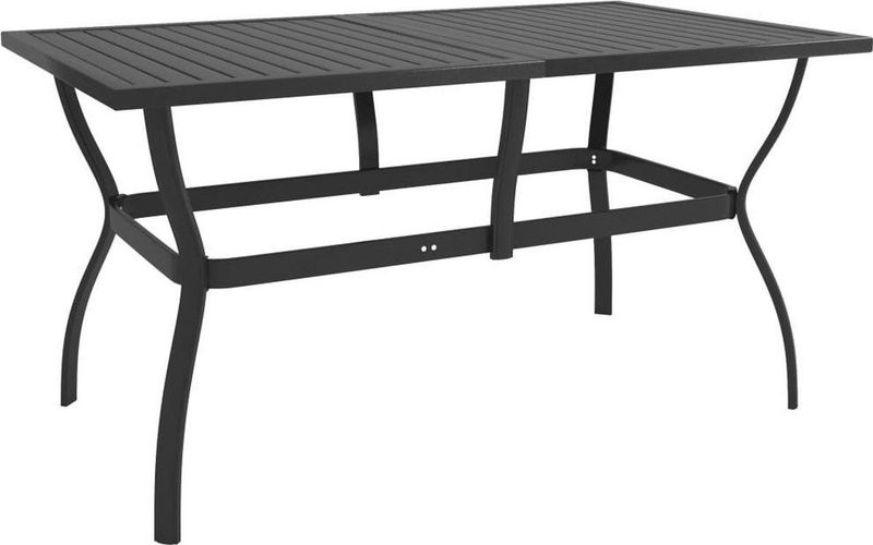 vidaXL - Tuintafel - 140x80x72 - cm - staal - antraciet