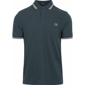 Fred Perry - Polo M3600 Donkergroen Petrol - Slim-fit - Heren Poloshirt Maat XXL