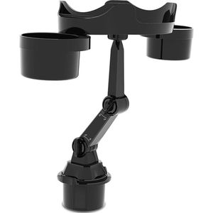 Multifunctionele autotafel, houder voor autobekerhouder met dienblad en houder voor mobiele telefoon, universele autotafelbekerhouder, verstelbare autohouder voor waterflessen, drankjes, snacks, chips
