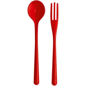 Koziol Napoli - Spaghettivork- en Lepel - Organic Rood