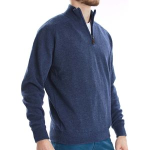 Osborne Knitwear Trui met rits heren - Lamswollen schipperstrui heren - sweater heren met rits - Rhapsody - S