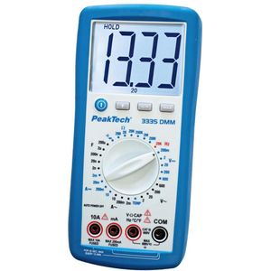 Peaktech 3335 - multimeter - 600V AC/DC - 10A AC/DC - manueel bereik - CAT III 600V