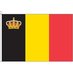 vlag Belgie met kroon 70x100cm