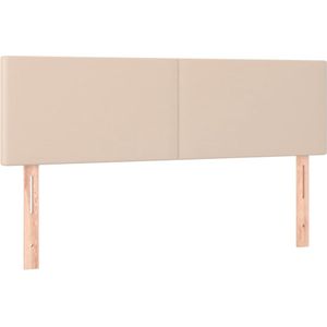 vidaXL Hoofdborden 2 st 72x5x78/88 cm kunstleer cappuccinokleurig
