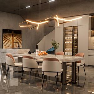 TOPCOM - eetkamer stoelen set van 2 - Luxueuze look Bruin / gebroken wit - Gewatteerde zitting - Tweekleurig ontwerp - met microvezelsiliconenleer
