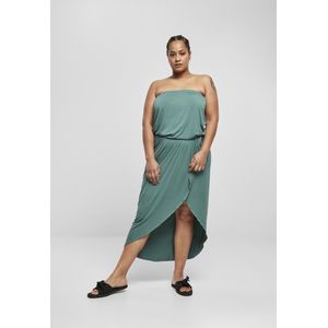 Urban Classics - Viscose Bandeau High low jurk - S - Groen