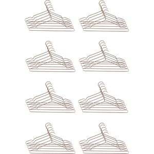 QUVIO Kledinghangers - Set van 40 - Kleerhangers - Hangers kleding - Broekhangers - Rosekleur - Koper - Staal