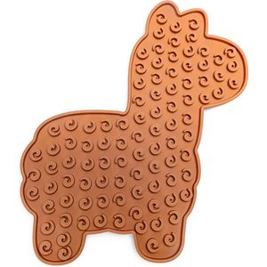Beeztees Puppy Likmat Lama Molly - Hondenspeelgoed - Silicone - Terracotta - 25x22x1 cm
