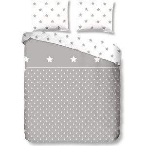 Good Morning Twinkle - Flanel - Dekbedovertrek - Lits-jumeaux - 240x200/220 cm + 2 kussenslopen 60x70 cm - Grijs