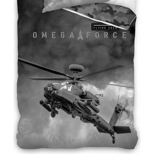 DREAMEE Dekbedovertrek Apache Helicopter - Eenpersoons - 140x200 + 70x90 cm - Multi