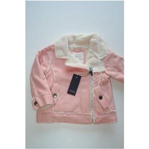 EMOI by emonite biker jas - imitatie suede met borg voering - roze - maat 104