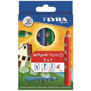 Lyra Groove TripleOne kleurpotlood 6 stuk(s) Multi kleuren