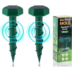 Mollenverjager - Mollenverjager op Zonne Energie - Solar Mollenverjager - Ongedierte Verjager - Mollenbestrijding - Mollenbestrijder - Mollen Verjager