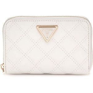 GUESS Portemonnee Giully Zip Around Wallet Creme White Crème