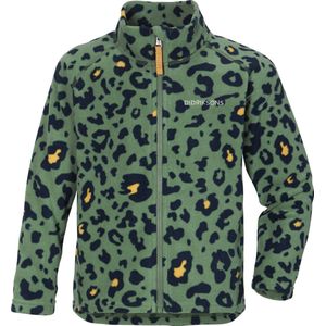 Didriksons - Fleece jas met rits voor kinderen - Monte print kids 4 - Groen - maat 70 (72-80cm)