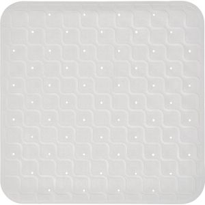 Antislip badmat wit 53 x 53 cm rubber - douchemat anti slip - antislipmat - badmat - Wasbaar en antibacterieel