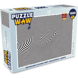 Puzzel Optische illusie met golvende lijnen - Legpuzzel - Puzzel 1000 stukjes volwassenen