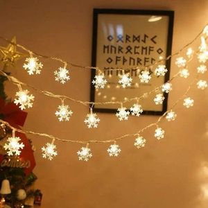 MOZY - Kerstverlichting - Sneeuwvlokken - 3 meter - Warm Wit - 20 Lichtjes - Knipperfunctie - Kerstdecoratie - Lichtsnoer - Sneeuwvlok - Winter - Kerstboom - Kerstversiering