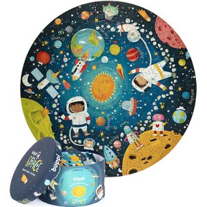 Ruimtevaart - ronde puzzel - 150 stukjes - 58cm diameter - gemaakt van 3-laags gerecycled karton