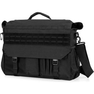 Multifunctionele outdoor tactische schouder voor heren 156 inch laptop koerierstas Molle-singels met meerdere compartimenten voor kamperen wandelen - gepatenteerd ontwerp werktas heren voor de bouw