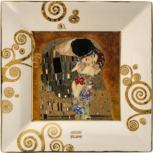 Goebel® - Gustav Klimt | Decoratieve Schaal ""De Kus"" | Porselein, 16cm