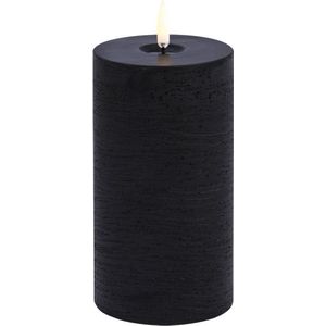 Uyuni led-kaars Melted 7,8 x 15cm forest black