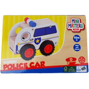 Houten speelgoed auto Politie - Multicolor - Hout - Vanaf 10 maanden - Speelgoed - Auto - Speelgoedauto - Kerst - Kerstcadeau - Cadeau - Sinterklaascadeau - Sinterklaas