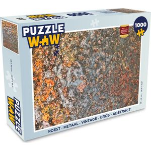 Puzzel Roest - Metaal - Vintage - Grijs - Abstract - Legpuzzel - Puzzel 1000 stukjes volwassenen