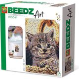 SES Beedz Art - Poes - Kat - 7000 strijkkralen - kunstwerk van strijkkralen - complete set inclusief grondplaten en strijkvel