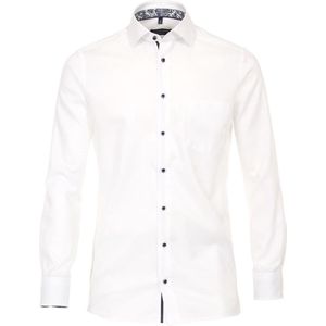 CASA MODA modern fit overhemd - structuur - wit - Strijkvriendelijk - Boordmaat: 43