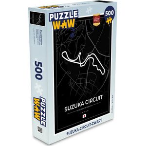 Puzzel F1 - Racing - Japan - Suzuka Circuit - Racebaan - Zwart - Legpuzzel - Puzzel 500 stukjes