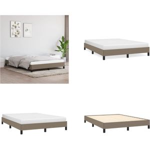 vidaXL Bedframe stof taupe 140x200 cm - Bedframe - Bedframe - Bed - Slaapmeubel