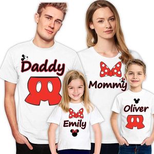 Disney Familie T-Shirts Set van 4-5-6-7, Mickey Minnie Vakantie Bijpassende Reis voor Gift Kerstmis /2023-2024