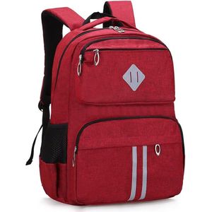 School Bag for Boys,Kids,Girls,Teen School Backpacks with Multi Pockets and Reflective Design,Waterproof Kids School Bags,Casual Daypack School Backpack,Fit Age 6 to 16,Red