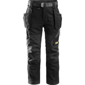 Snickers 7505 FlexiWork, Junior Broek - Zwart/Zwart - 134