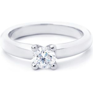 Witgouden damesring - 14 karaat - diamant - R&C RIN0082L/Feline - uitverkoop Juwelier Verlinden St. Hubert - van €2734,- voor €1695,-