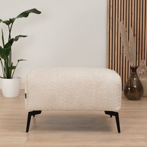 Bronx71® Scandinavische hocker Vegas bouclé beige