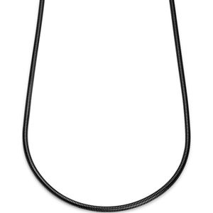 Lucleon - Heren - Roestvrij Staal Schakelketting - Zwart