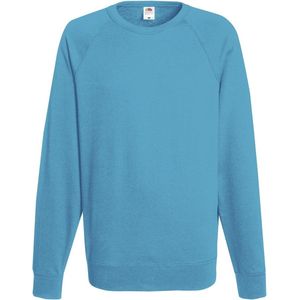 Fruit of the Loom Sweater Raglan Sweat Ronde Hals Azure Blue maat L