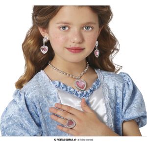 Fiestas Guirca - Sieraden set blauwe harten - kinderen