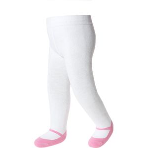 Baby meisje maillot leggings-maat 0-6 maanden-roze-anti-slip zooltjes-katoen