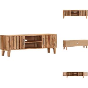 vidaXL tv-meubel acaciahout - 130 x 30 x 45 cm - naturel - Kast