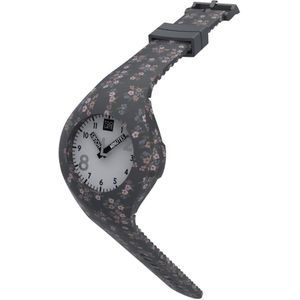 TOO LATE - siliconen horloge - MASH UP LORD SLIM decor - Ø 27 mm - Flower