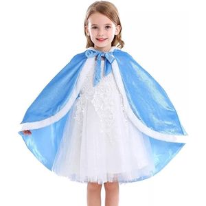 Jobber – Mantel - Cape - Frozen - Prinses - Blauw - Carnavalskleding kinderen