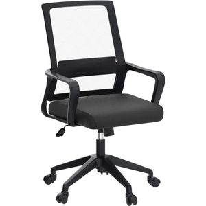 Verstelbare hoofdsteun bureaustoel Ergonomische Mesh Swivel stoel lumbaalsteun Hoogte verstelbaar 360 ° Swivel Rocking functie Mesh rugleuning stoel - voor thuis of kantoor